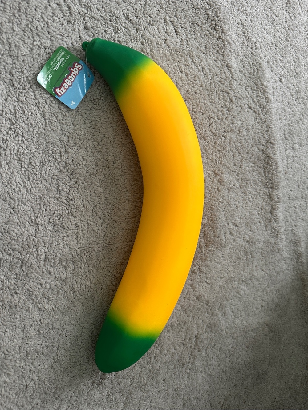 Squeeze Yellow and Green Giant Banana Squishy Toy